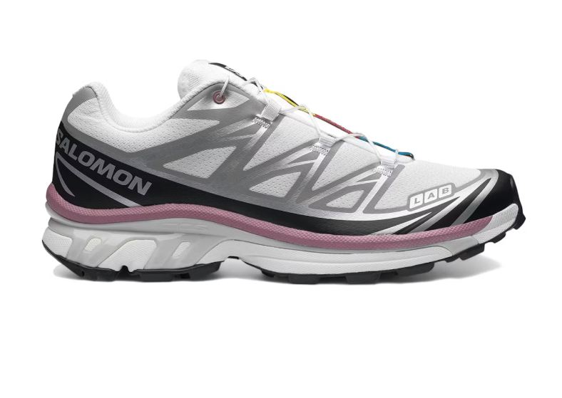 Salomon xt6 wht blk dusty orchid